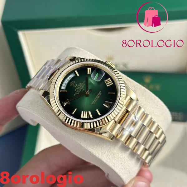 Rolex Day-Date 228238-0069 Quadrante Verde Ombré Oro Giallo 184g Migliore Replica 40mm Orologio - immagine 8