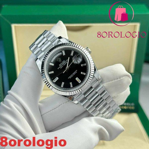 Rolex Day-Date 228239 Quadrante Nero Baguette 187g Replica Super Clone QF 40mm Orologio - immagine 6