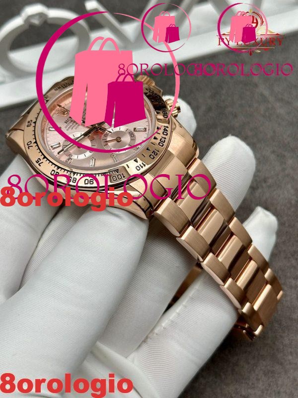 Replica Rolex Daytona 116505-0017 CNC 1:1 Personalizzato in Oro Massiccio 18K con Diamanti CVD 40mm Orologio - immagine 4