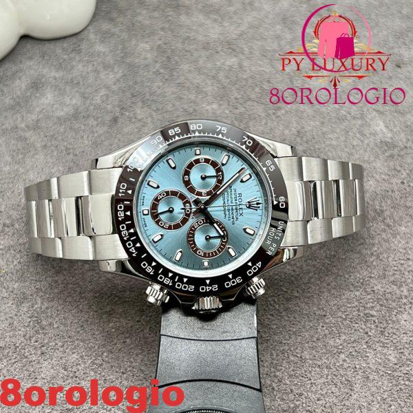 Rolex Daytona 116506 Quadrante Blu Ghiaccio 1:1 Custom Made CNC Real Platinum 950 Super Replica 40mm Orologio - immagine 5