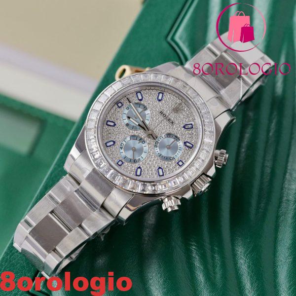 Rolex Daytona 116576TBR Custom Made Moissanite Diamond Oyster Bracelet Migliore Replica 40mm Orologio - immagine 7