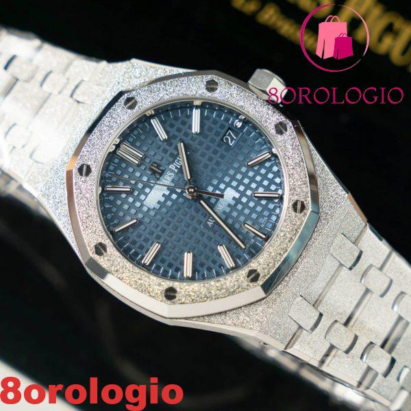 Audemars Piguet Royal Oak 15454BC Frosted Gold Quadrante Blu Migliore Replica APSF 37mm Orologio - immagine 5