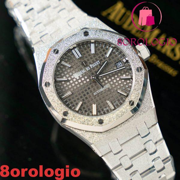 Audemars Piguet Royal Oak 15454BC Frosted Gold Quadrante Grigio Migliore Replica APSF 37mm Orologio - immagine 5