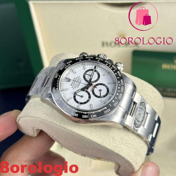 Rolex Daytona Panda 126500LN Quadrante Bianco Replica Super Clone Clean Factory 40mm Orologio - immagine 6