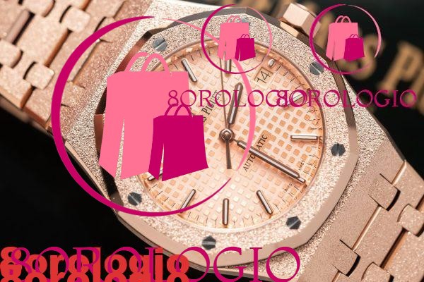 Audemars Piguet Royal Oak 15454OR Frosted Gold Quadrante Rosa Replica 37mm Orologio - immagine 5