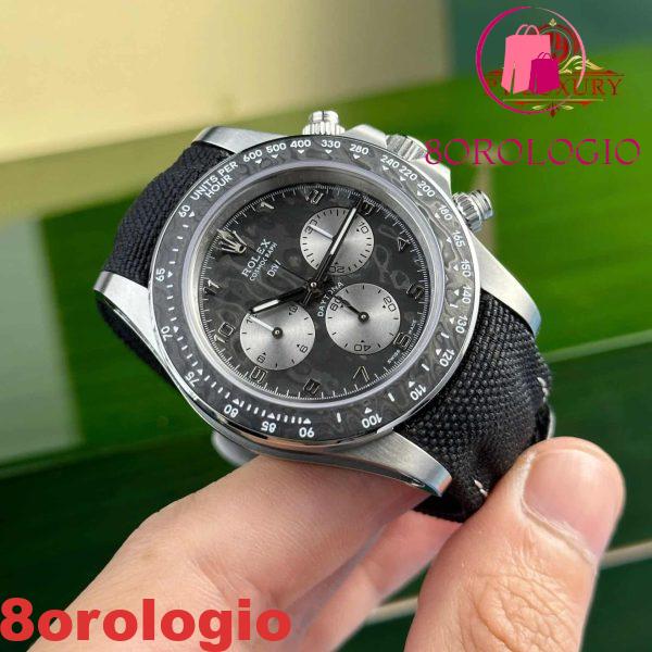 Rolex DiW Daytona Titanio e Fibra di Carbonio "Exceptional-1" Replica di Miglior Qualità 67g Fabbrica DiW 40mm Orologio - immagine 7