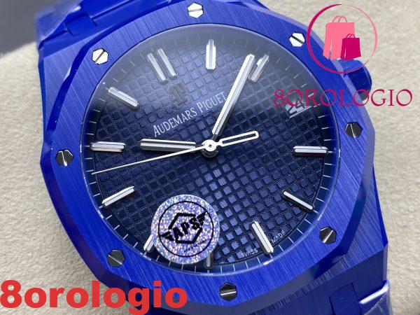 Replica Migliore 1:1 Audemars Piguet Royal Oak 15500 Quadrante Blu Ceramica Blu 41mm Orologio - immagine 7