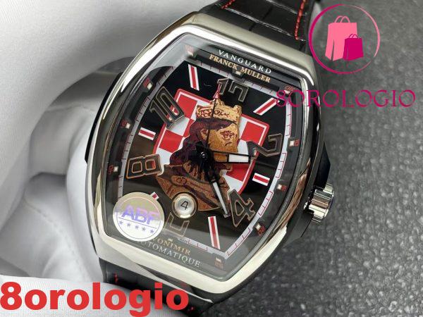 Replica Franck Muller Vanguard V45 Croatia ZVONIMIR Acciaio Cinturino in Pelle 1:1 Migliore Copia ABF 45mm Orologio - immagine 4