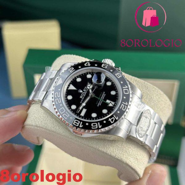 Rolex GMT-Master II 116710LN Quadrante Nero Bracciale Oyster Replica Super Clone Clean Factory 40mm Orologio - immagine 8