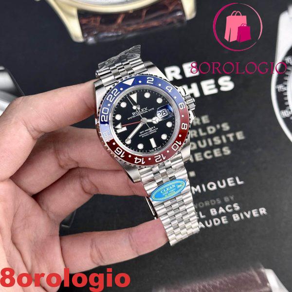 Rolex GMT-Master II 126710BLRO-0001 Pepsi Jubilee Bracelet Replica 1:1 Clean Factory 40mm Orologio - immagine 8