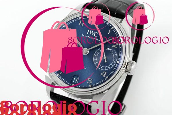 IWC Portugieser IW501704 Automatico Quadrante Blu Cinturino in Pelle Nera Miglior Replica APSF 42mm Orologio - immagine 5