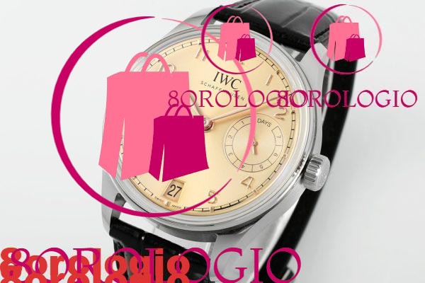 IWC Portugieser IW501705 Quadrante Beige Cinturino in Pelle Replica Migliore APSF 42mm Orologio - immagine 5