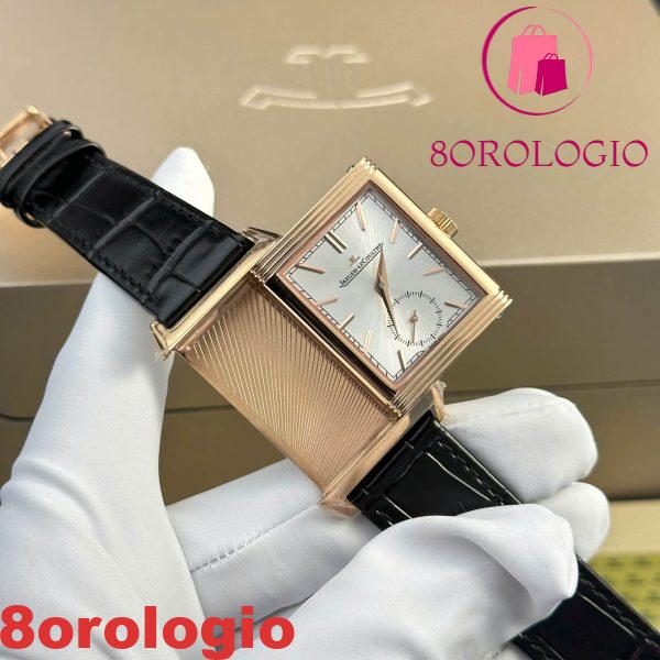 Jaeger – LeCoultre Reverso Tribute Monoface Small Seconds Q7132521 Oro Rosa Quadrante Argento Migliore Replica MGF 45.6×27.4mm Orologio - immagine 5