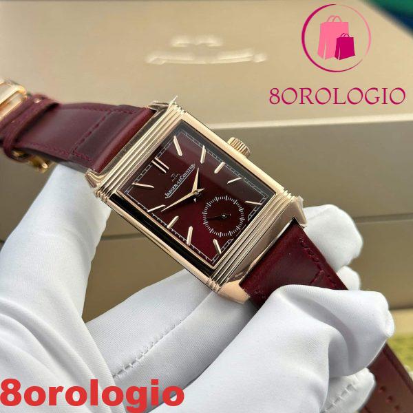 Jaeger – LeCoultre Reverso Tribute Monoface Small Seconds Q713256J Oro Rosa Quadrante Bordeaux Miglior Replica MGF 45.6×27.4mm Orologio - immagine 5