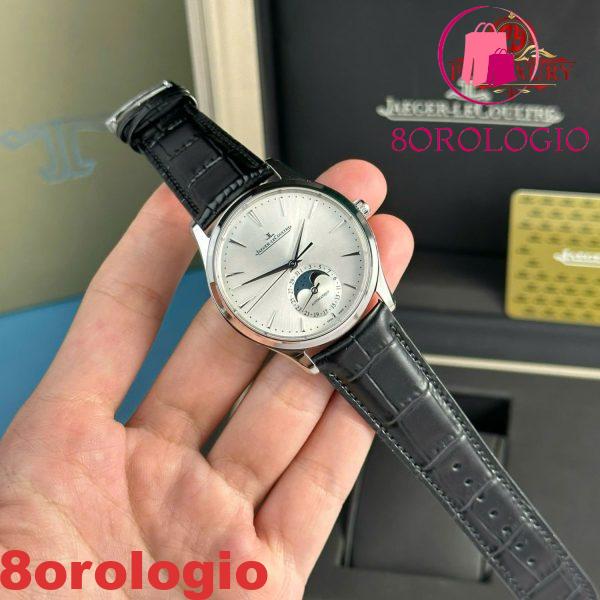 Replica Migliore di Jaeger-LeCoultre Master Ultra Thin Moon Quadrante Argento Pelle APSF 39mm Orologio - immagine 7