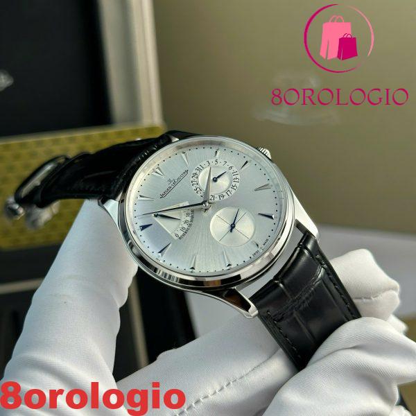Jaeger-LeCoultre Master Ultra Thin Reserve De Marche Q1378420 Quadrante Argento Cinturino in Pelle Migliore Replica 39mm Orologio - immagine 9