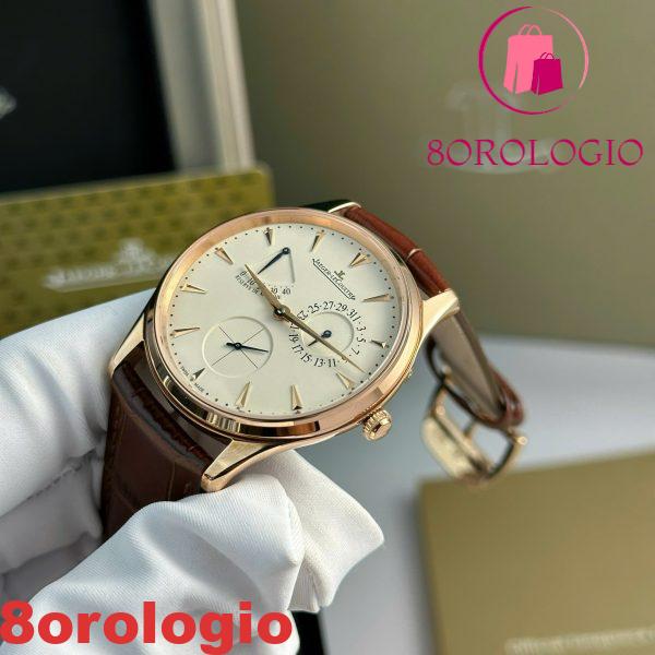 Jaeger-LeCoultre Master Ultra Thin Reserve De Marche Oro Rosa Quadrante Champagne Cinturino in Pelle Miglior Replica ZF 39mm Orologio - immagine 8