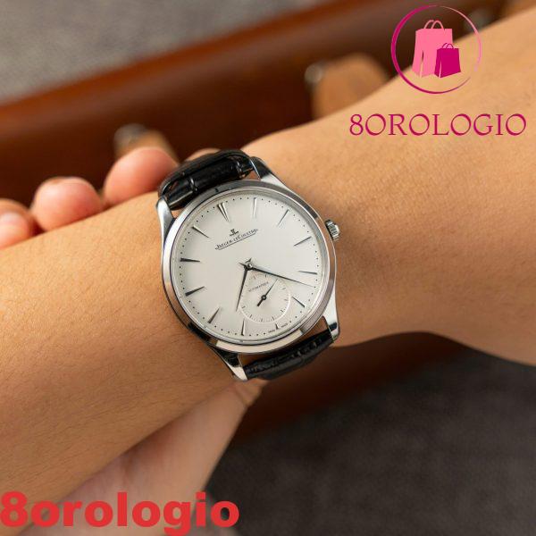 Replica Jaeger-LeCoultre Master Ultra Thin Small Seconds Q1218420 Quadrante Argento Pelle 39mm Migliore Orologio - immagine 4