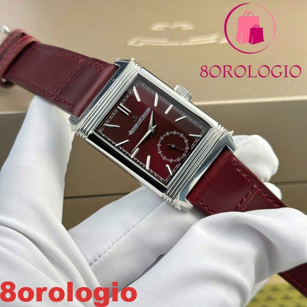 Jaeger-LeCoultre Reverso Tribute Monoface Small Seconds Q397846J Quadrante Bordeaux Migliore Replica MGF 45.6×27.4mm Orologio - immagine 5