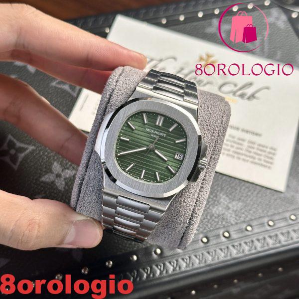 Replica Patek Philippe Nautilus 5711 Quadrante Verde Oliva 40mm Orologio - immagine 5