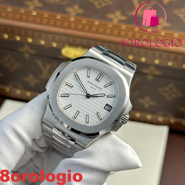 Patek Philippe Nautilus 5711/1A-011 Quadrante Bianco Replica Modificata 1:1 Super Clone 40mm Orologio - immagine 4