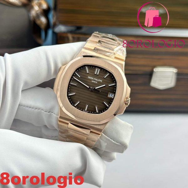 Replica Patek Philippe Nautilus 5711/1R Oro 18K Quadrante Marrone Versione Modificata Completa Super Clone 40mm Orologio - immagine 4