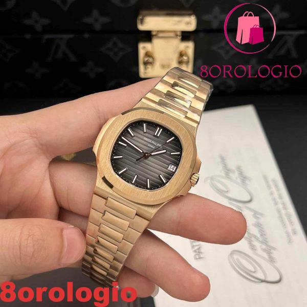 Patek Philippe Nautilus 5711/1R Oro Rosa Quadrante Grigio Replica Super Clone Fabbrica 3K 40mm Orologio - immagine 4
