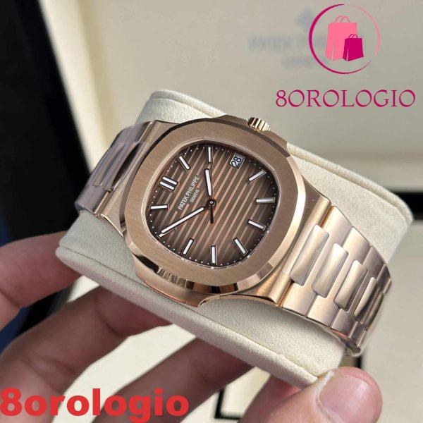 Patek Philippe Nautilus 5711/1R-001 Oro Rosa Quadrante Marrone Migliore Replica 40mm Orologio - immagine 4