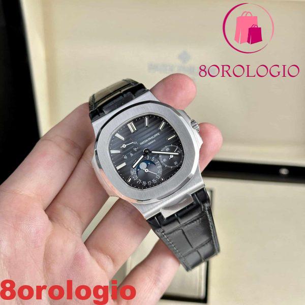 Patek Philippe Nautilus 5712 quadrante blu pelle replica di migliore qualità PPF V2 40mm Orologio - immagine 5
