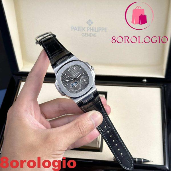 Patek Philippe Nautilus 5712G-001 Quadrante Grigio Pelle Replica Migliore Qualità PPF V2 40mm Orologio - immagine 6