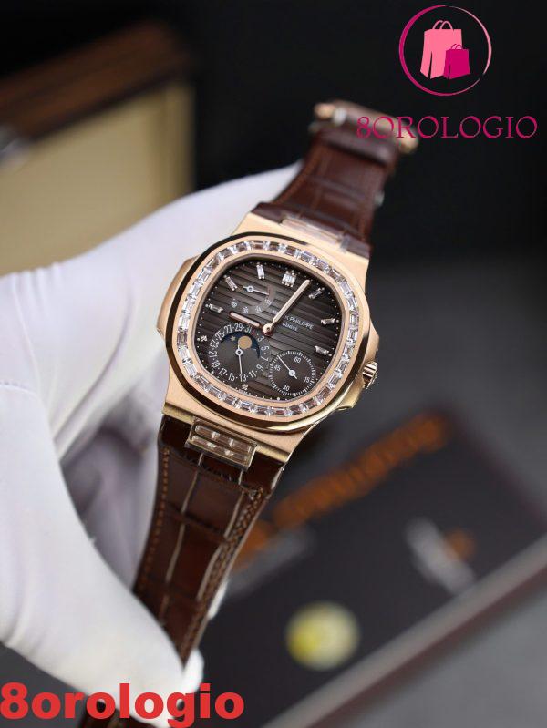 Patek Philippe Nautilus 5724R-001 Oro Rosa Quadrante Grigio Replica 1:1 PPF V3 40mm Orologio - immagine 5