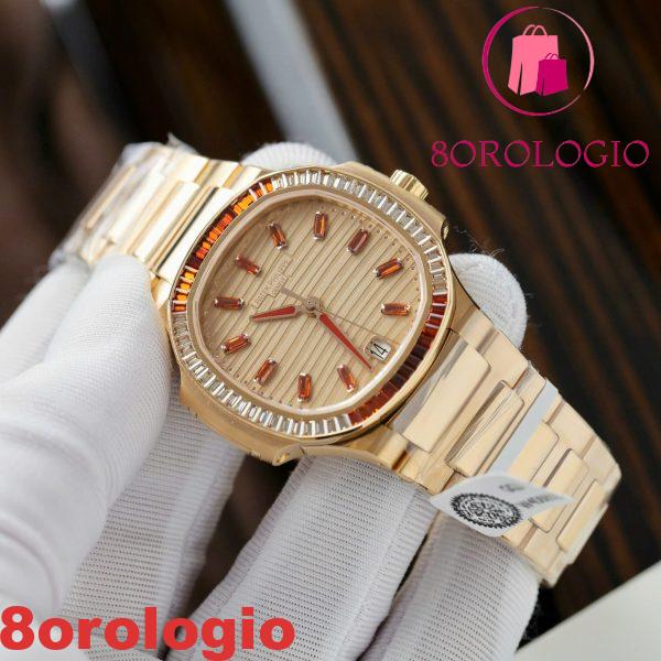 Replica Migliore Patek Philippe Nautilus 7118/1300R-001 Rubino Sintetico Oro Rosa 18K 35.2mm Orologio - immagine 4
