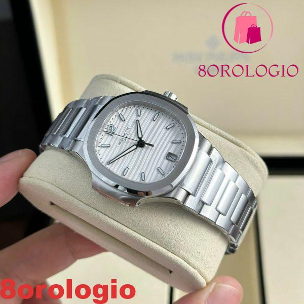 Patek Philippe Nautilus 7118/1A-010 Acciaio Quadrante Bianco Replica Migliore 3KF 35,2mm Orologio - immagine 4