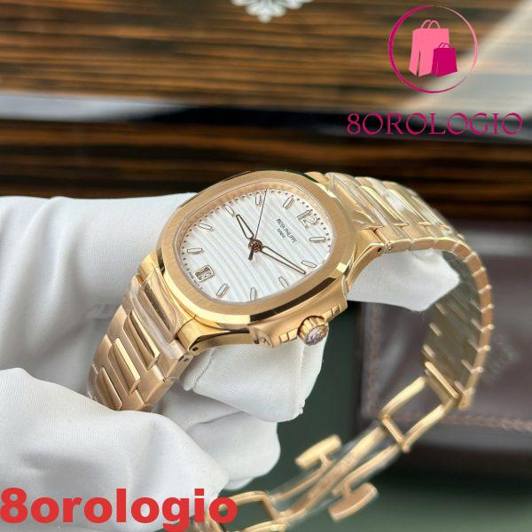 Patek Philippe Nautilus 7118/1R-001 Oro Rosa Quadrante Bianco Replica Migliore 3KF 35.2mm Orologio - immagine 4