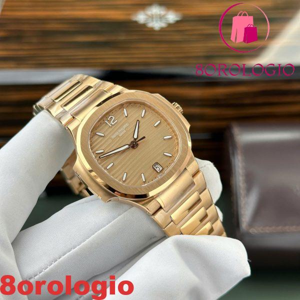 Patek Philippe Nautilus 7118/1R-010 Oro Giallo Quadrante Dorato Migliore Replica 35,2mm Orologio - immagine 4