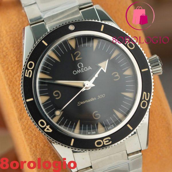 Omega Seamaster 300 Heritage Quadrante Nero Bracciale in Acciaio Miglior Replica VSF 41mm Orologio - immagine 4