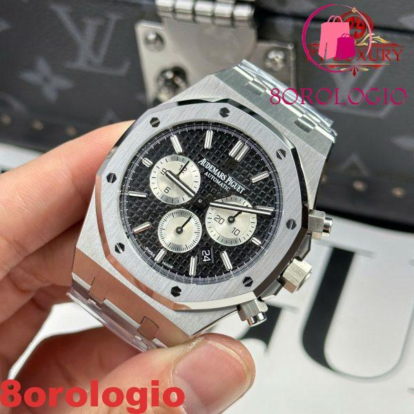 Replica Audemars Piguet Royal Oak 26331ST Cronografo Quadrante Nero Super Clone APW 41mm Orologio - immagine 10