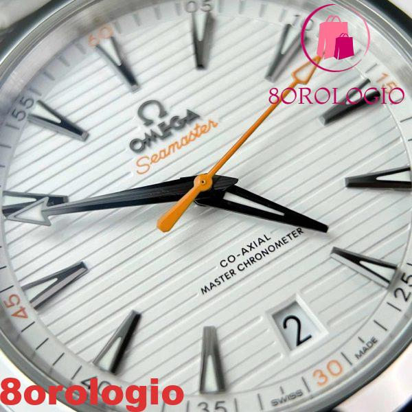 Omega Seamaster Aqua Terra Co-Axial Master Chronometer Quadrante Bianco Lancetta Arancione Miglior Replica VSF 41mm Orologio - immagine 5