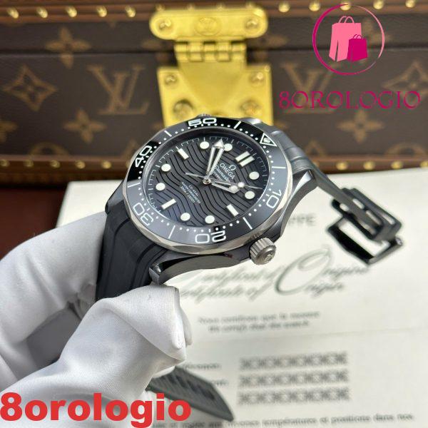 Omega Seamaster Diver 300M Ceramica Nera Quadrante Nero Cinturino in Gomma Migliore Replica VSF 43.5mm Orologio - immagine 7
