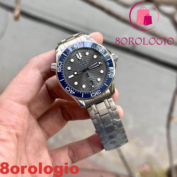 Omega Seamaster Diver 300M Quadrante Grigio Ghiera in Ceramica Blu Miglior Replica VSF 42mm Orologio - immagine 6