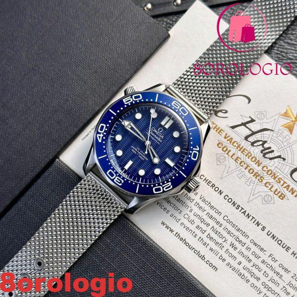 Omega Seamaster Diver 300M Anniversario 60° di James Bond Quadrante Blu Replica Migliore VSF 42mm Orologio - immagine 6