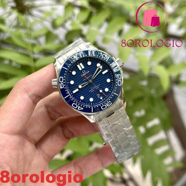 Omega Seamaster Diver 300M Replica Migliore Acciaio Quadrante Blu 42mm Orologio - immagine 5