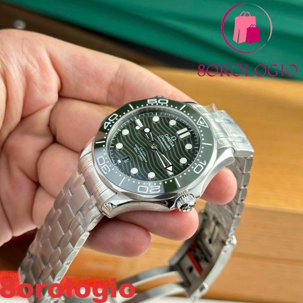 Omega Seamaster Diver 300M Acciaio Quadrante Verde Ghiera in Ceramica Verde Miglior Replica VSF 42mm Orologio - immagine 4