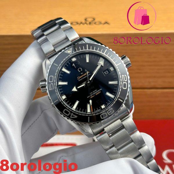 Omega Seamaster Planet Ocean 6000M Quadrante Nero Bracciale in Acciaio Replica Super Clone VSF 43.5mm Orologio - immagine 7