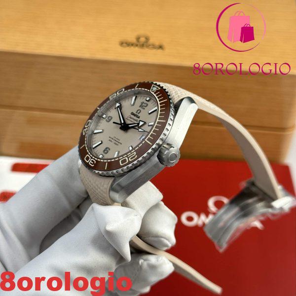 Omega Seamaster Planet Ocean 600M Co-Axial Quadrante Beige Cinturino in Gomma Replica di Migliore Qualità VSF 43,5mm Orologio - immagine 4