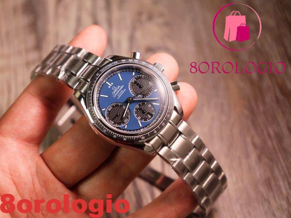 Replica Omega Speedmaster Racing Co-Axial Chronometer Chronograph 40mm Quadrante Blu Orologio - immagine 7