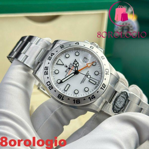 Rolex Explorer II 226570 Quadrante Bianco Replica 1:1 Migliore Clean Factory 42mm Orologio - immagine 5