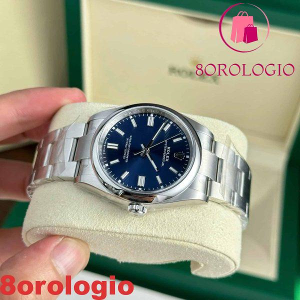 Rolex Oyster Perpetual 126000 Quadrante Blu Replica Clean Factory 36mm Orologio - immagine 7