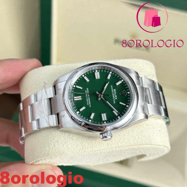 Rolex Oyster Perpetual 41 124300-0005 Quadrante Verde Migliore Replica Clean Factory Orologio - immagine 7