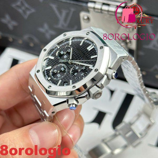 Audemars Piguet Royal Oak Chronograph 26240ST Quadrante Nero Replica 1:1 Super Clone APSF 41mm Orologio - immagine 7